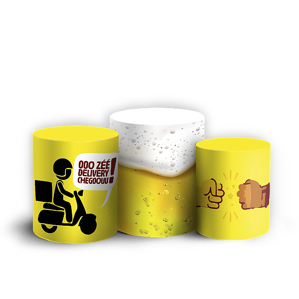Trio Cilindro Sublimado 3D - Ze Delive