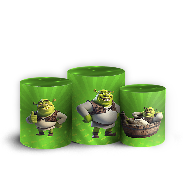 Trio Cilindro Sublimado 3D - Shrek