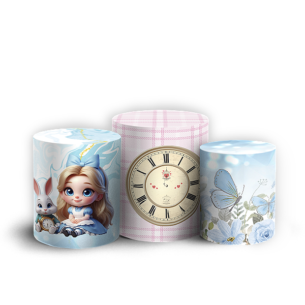 Trio Cilindro Sublimado 3D - Alice