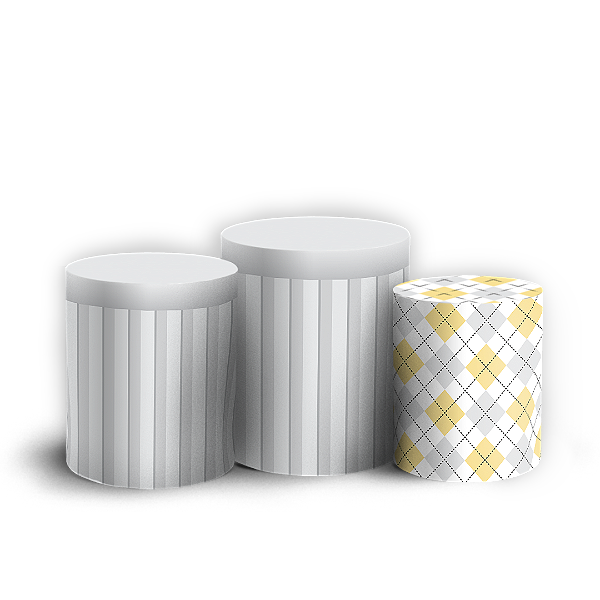 Trio Cilindro Sublimado 3D - Carrosel SBT