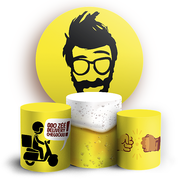 KIT Redondo e Trio Sublimado 3D - Ze Delive