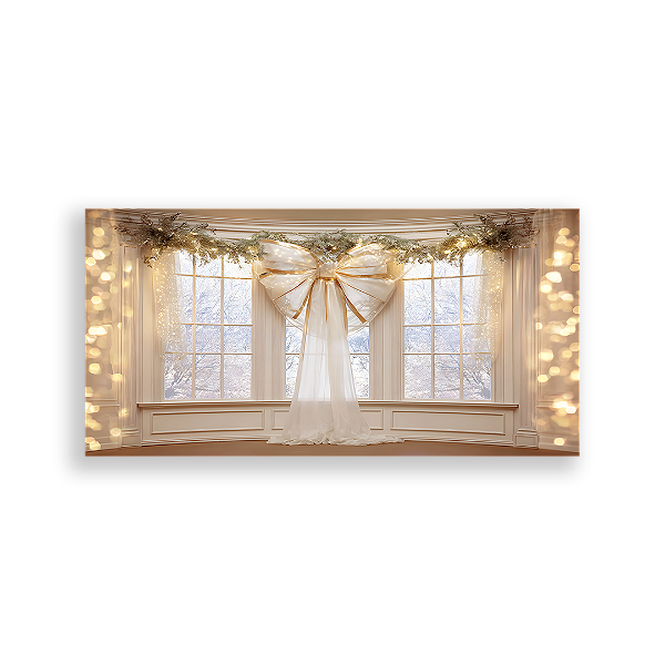 Painel Retangular Sublimado 3D - Fundo Fotografico Natal