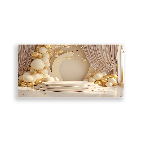 Painel Retangular Sublimado 3D - Fundo Fotografico Natal