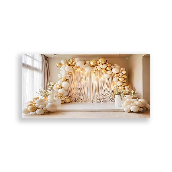 Painel Retangular Sublimado 3D - Fundo Fotografico Natal