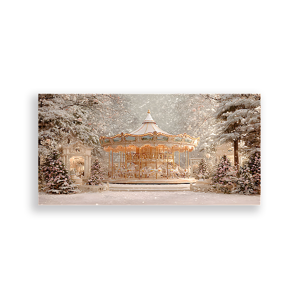 Painel Retangular Sublimado 3D - Fundo Fotografico Natal