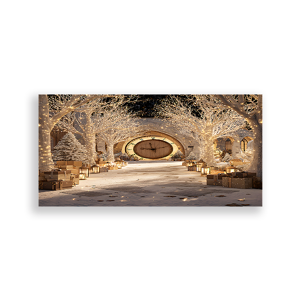 Painel Retangular Sublimado 3D - Fundo Fotografico Natal