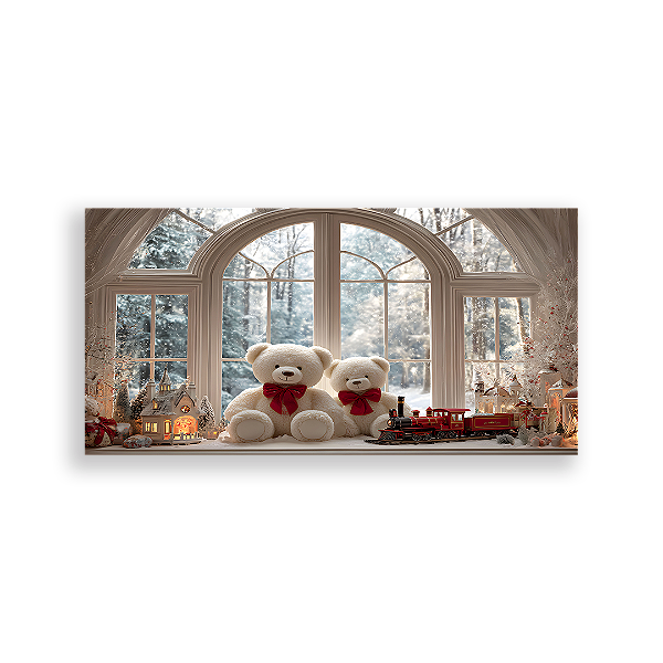 Painel Retangular Sublimado 3D - Fundo Fotografico Natal