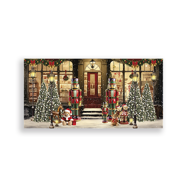 Painel Retangular Sublimado 3D - Fundo Fotografico Natal