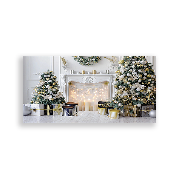 Painel Retangular Sublimado 3D - Fundo Fotografico Natal