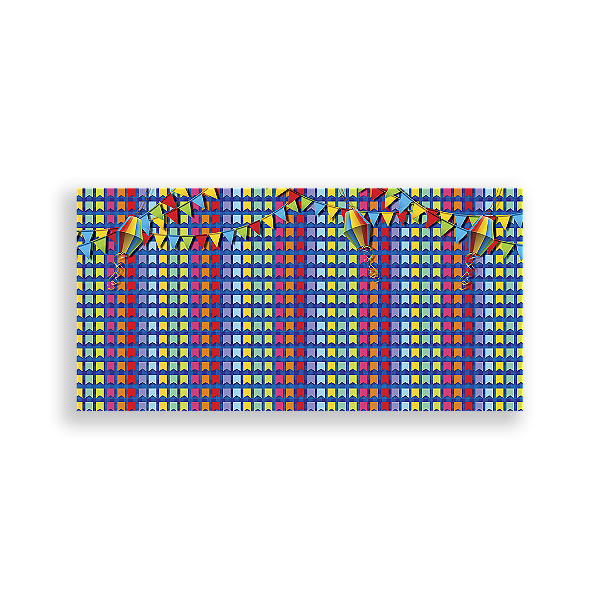 Painel Retangular Sublimado 3D - Fundo Festa Junina