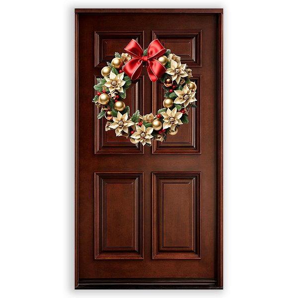 Capa Decorativa Porta Sublimação 3D - Porta Natal