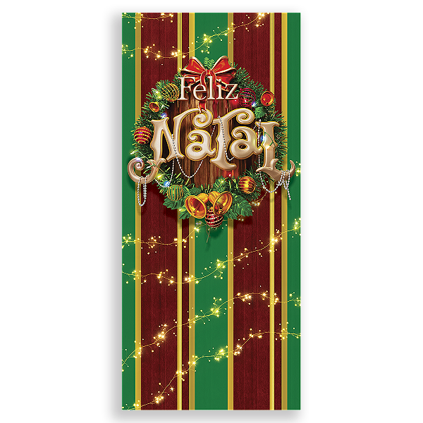 Capa Decorativa Porta Sublimação 3D - Porta de Natal