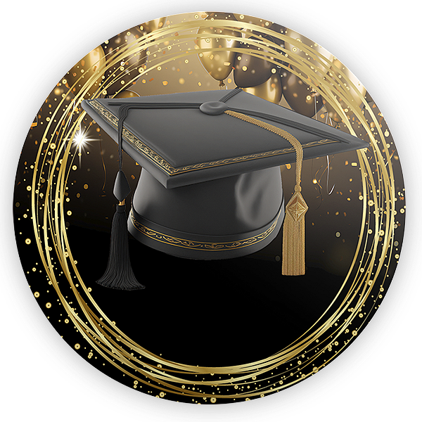 Painel Redondo Sublimado 3D - Formatura Abc