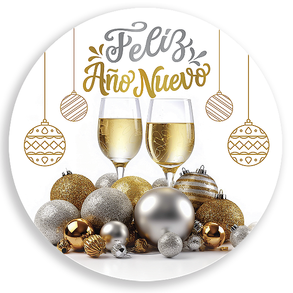 Painel de Mesa Sublimado 3D - Año Nuevo ES