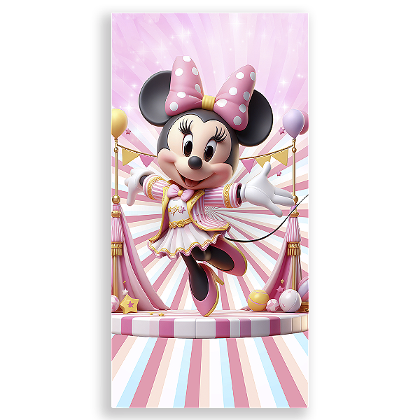 Faixa Lateral Sublimado 3D - Mickey E Minnie Circo