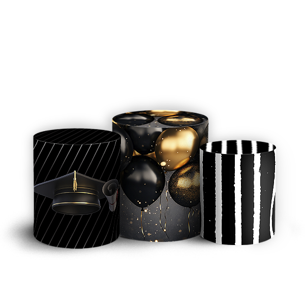 Trio Cilindro Sublimado 3D - Formatura-Abc