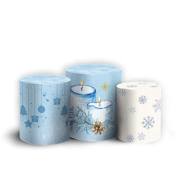 Trio Cilindro Sublimado 3D - Natal