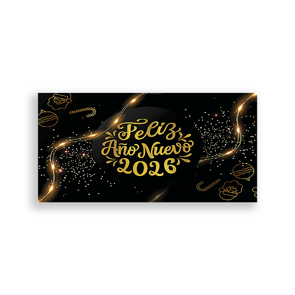 Painel Retangular Sublimado 3D - Año Nuevo ES