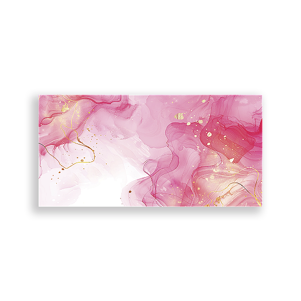 Painel Retangular Sublimado 3D - Flores Rosas -Vivi Mide