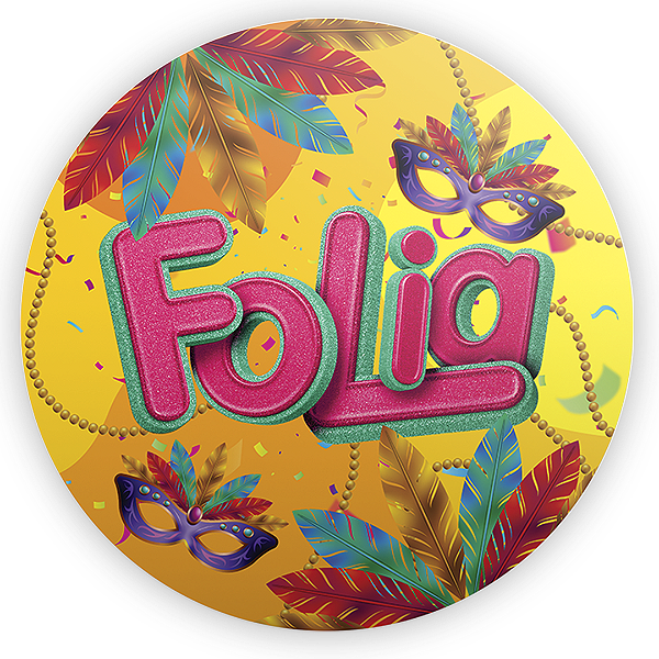 Painel de Mesa Sublimado 3D - Carnaval