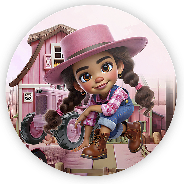 Painel de Mesa Sublimado 3D - Fazendinha