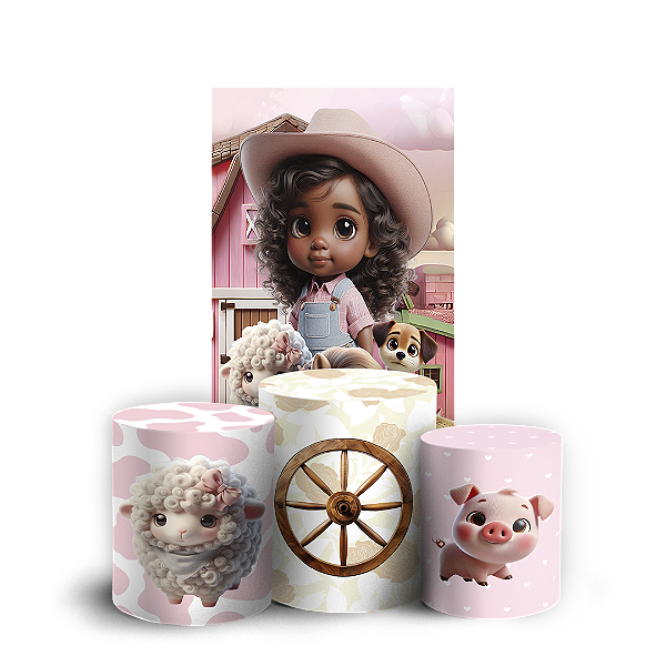 Faixa Lateral e Trio Cilindro Sublimado 3D Vest Facil - Fazendinha