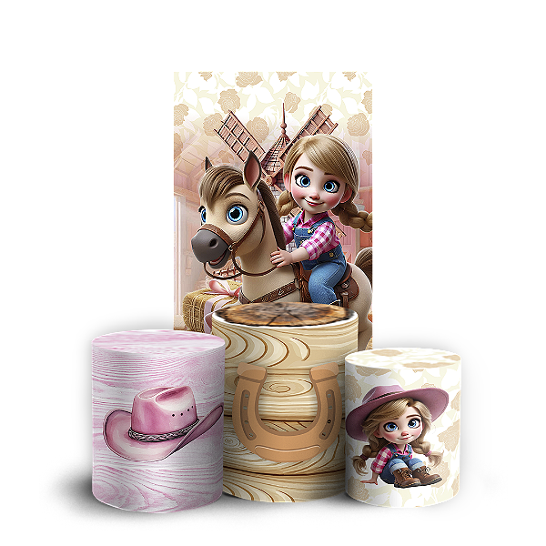 Faixa Lateral e Trio Cilindro Sublimado 3D Vest Facil - Fazendinha