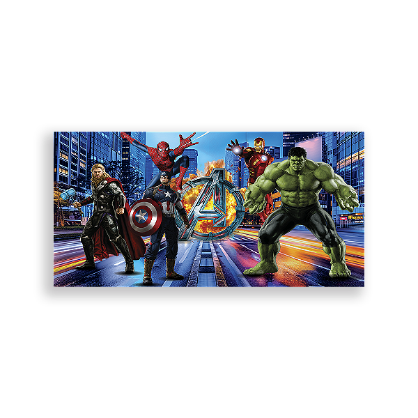 Painel Retangular Sublimado 3D - Heróis
