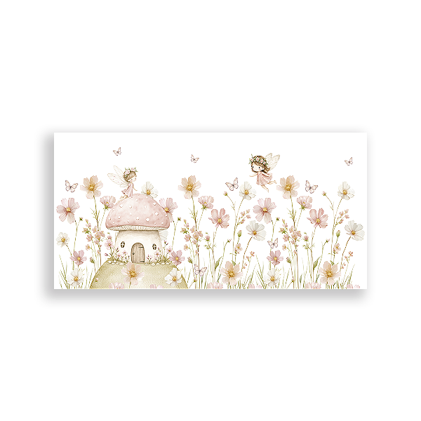 Painel Retangular Sublimado 3D - Painel Fadinhas