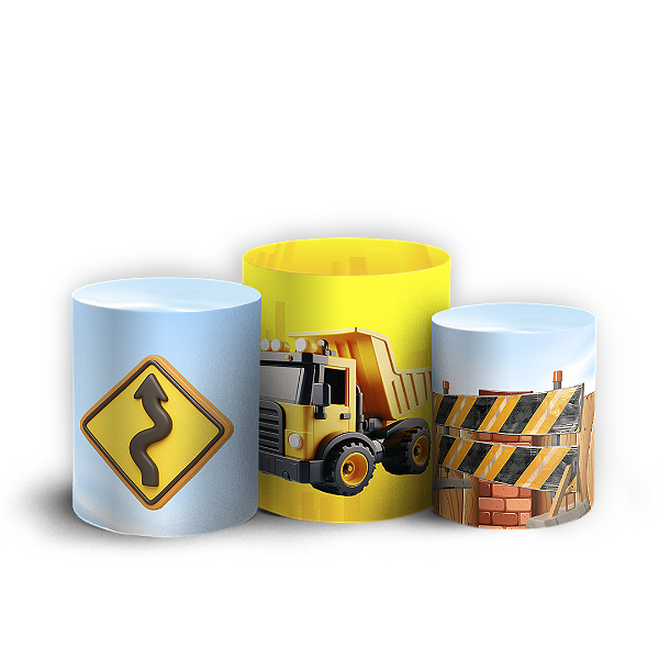 Trio Cilindro Sublimado 3D - Construção