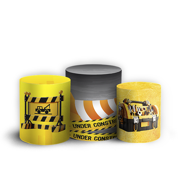 Trio Cilindro Sublimado 3D - Construção