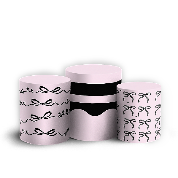 Trio Cilindro Sublimado 3D - Laço Rors