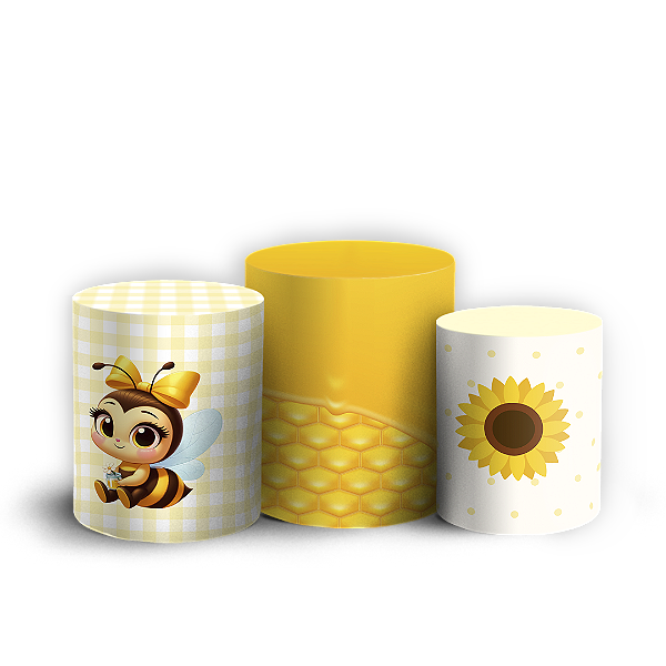 Trio Cilindro Sublimado - Abelha