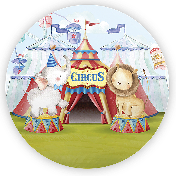 Painel Redondo Sublimado - Circo