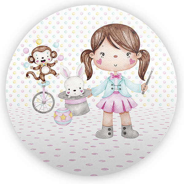 Painel Redondo Sublimado - Circo