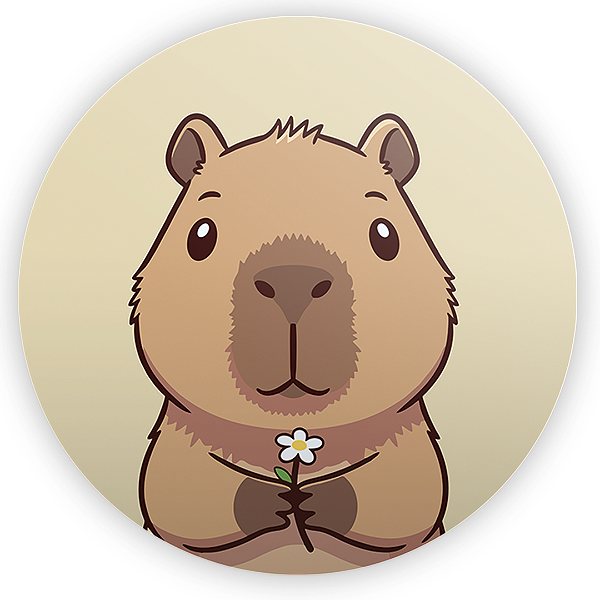 Painel Redondo Sublimado - Capivara