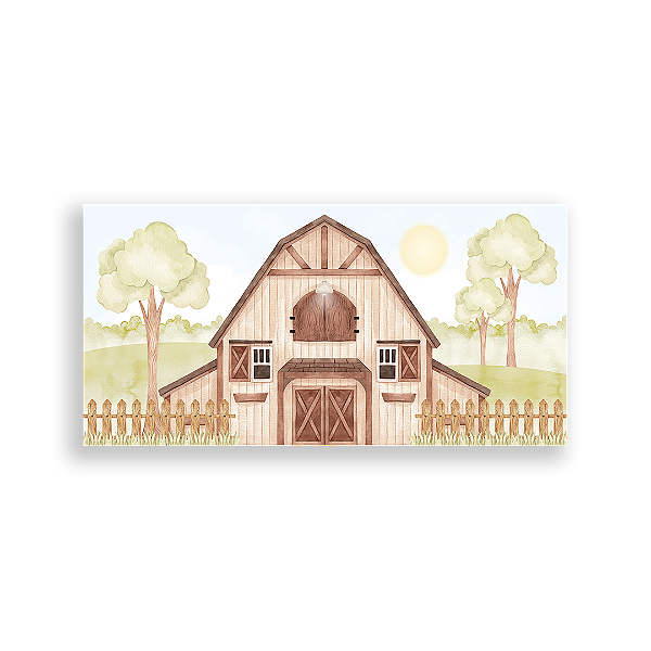 Painel Retangular Sublimado - Fazendinha