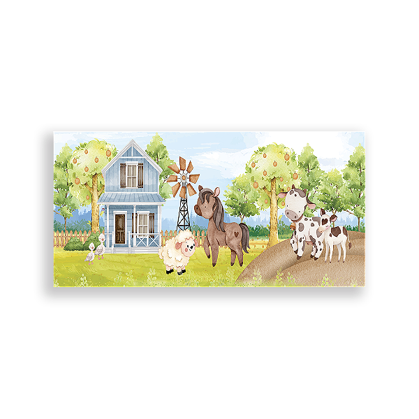 Painel Retangular Sublimado - Fazendinha