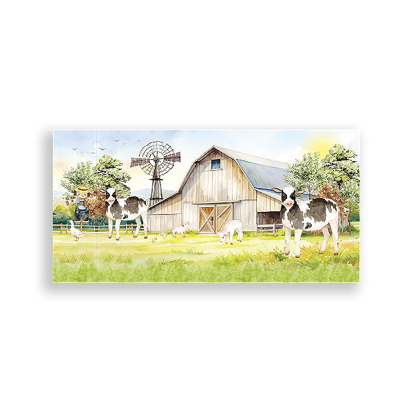 Painel Retangular Sublimado - Fazendinha