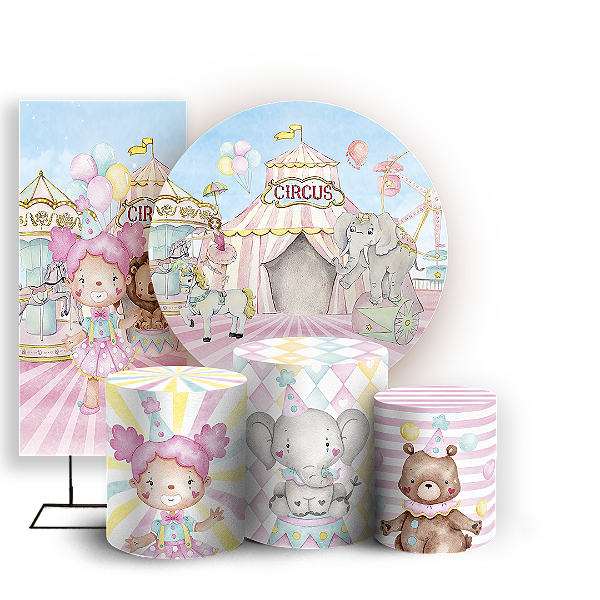 KIT Redondo Trio e Faixa Sublimado - Circo
