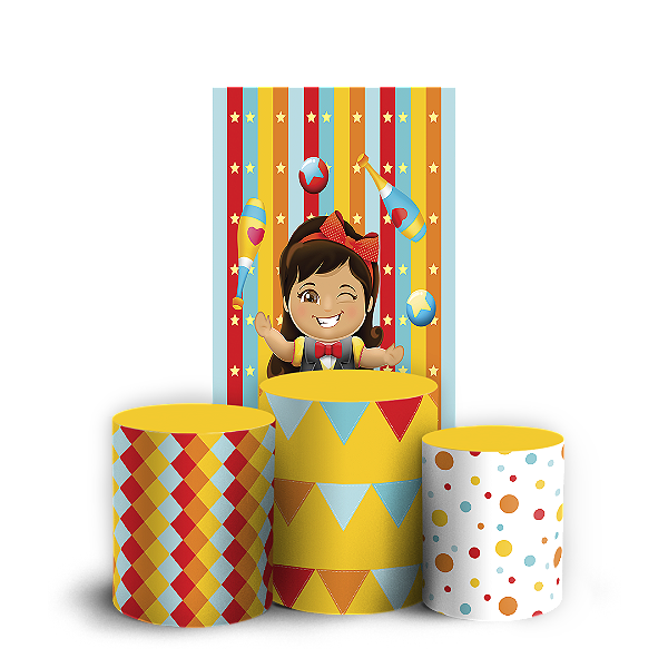 Faixa Lateral e Trio Cilindro Sublimado - Circo