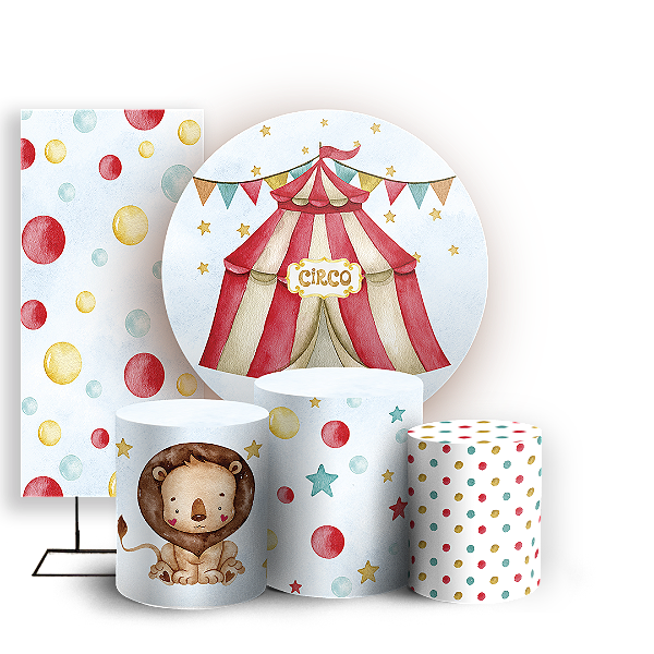 KIT Redondo Trio e Faixa Sublimado - Circo