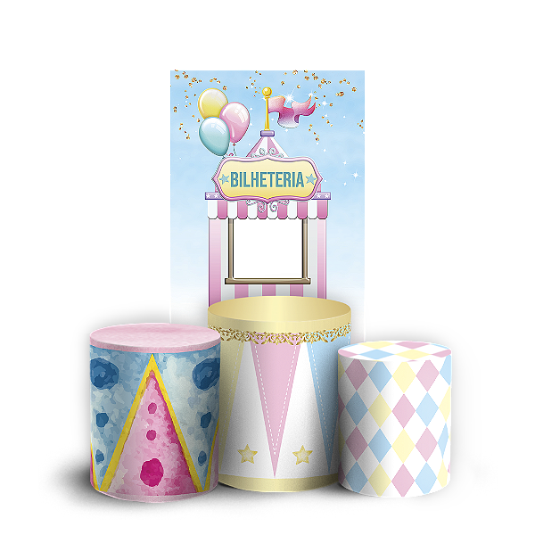 Faixa Lateral e Trio Cilindro Sublimado - Circo