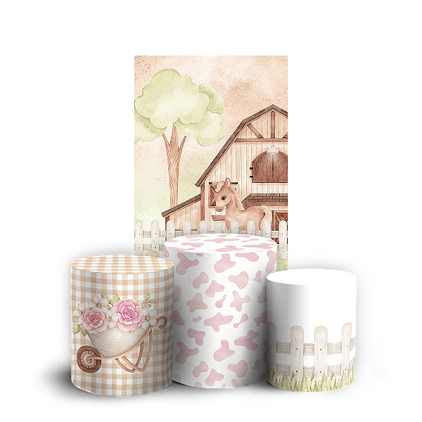 Faixa Lateral e Trio Cilindro Sublimado - Fazendinha