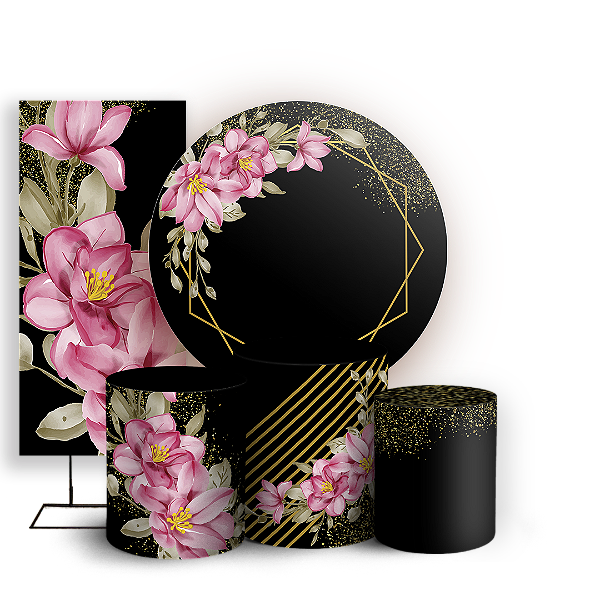 KIT Redondo Trio e Faixa Sublimado - Floral