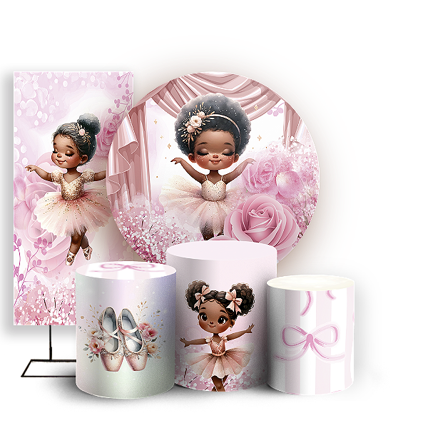 KIT Redondo Trio e Faixa Sublimado - Bailarina