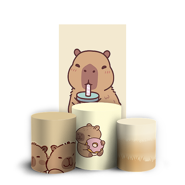 Faixa Lateral e Trio Cilindro Sublimado - Capivara