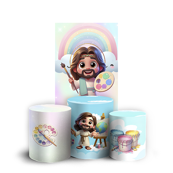 Faixa Lateral e Trio Cilindro Sublimado - Jesus Pintor