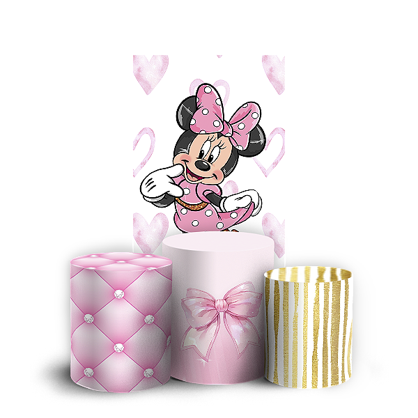 Faixa Lateral e Trio Cilindro Sublimado - Mickey E Minnie