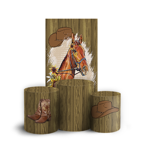 Faixa Lateral e Trio Cilindro Sublimado - Cavalo